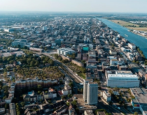  Luftaufnahme des Produktionsstandorts Ludwigshafen (Foto)